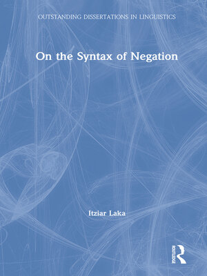 cover image of On the Syntax of Negation